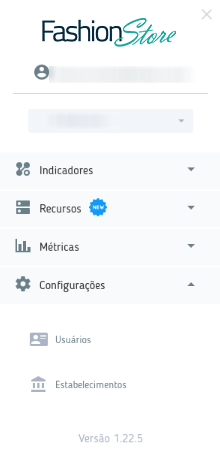 Menu Configuração