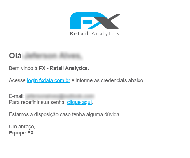 E-mail para nova senha